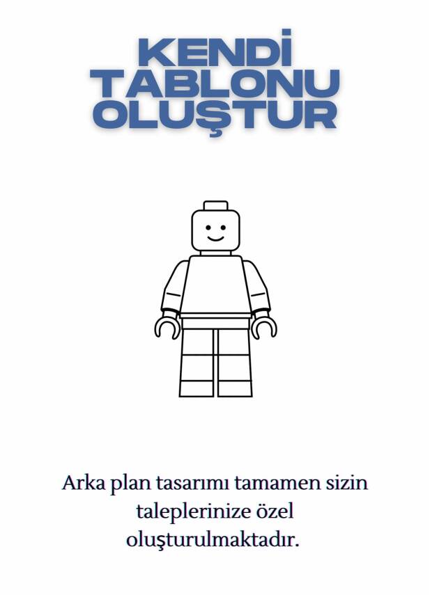 13x18 Kişiselleştirilebilir 1 Figürlü Lego Tablo - 1